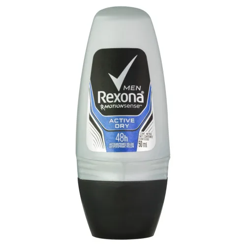 Desodorante Antitranspirante Roll On Rexona Men Active 50ml - REXONA - Higiene E Beleza