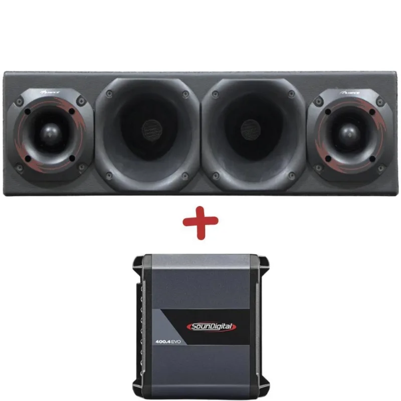 Corneteira Hinor Com 2 Hdi300 + 2 Hi300 + Módulo Soundigital