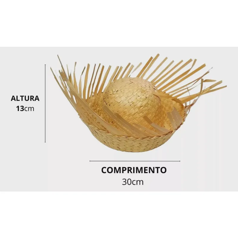 Chapeu De Palha Caipira Simples Para Festa Junina Masculino