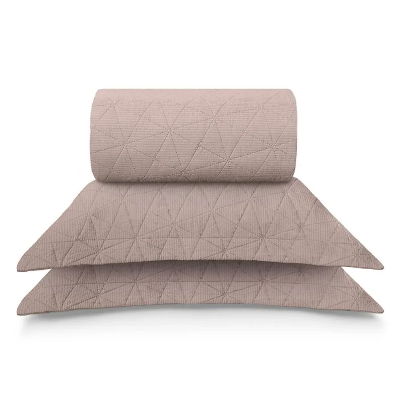 Colcha com Porta Travesseiro Anarruga Ultrassonic Joy Buettner Queen / Bege