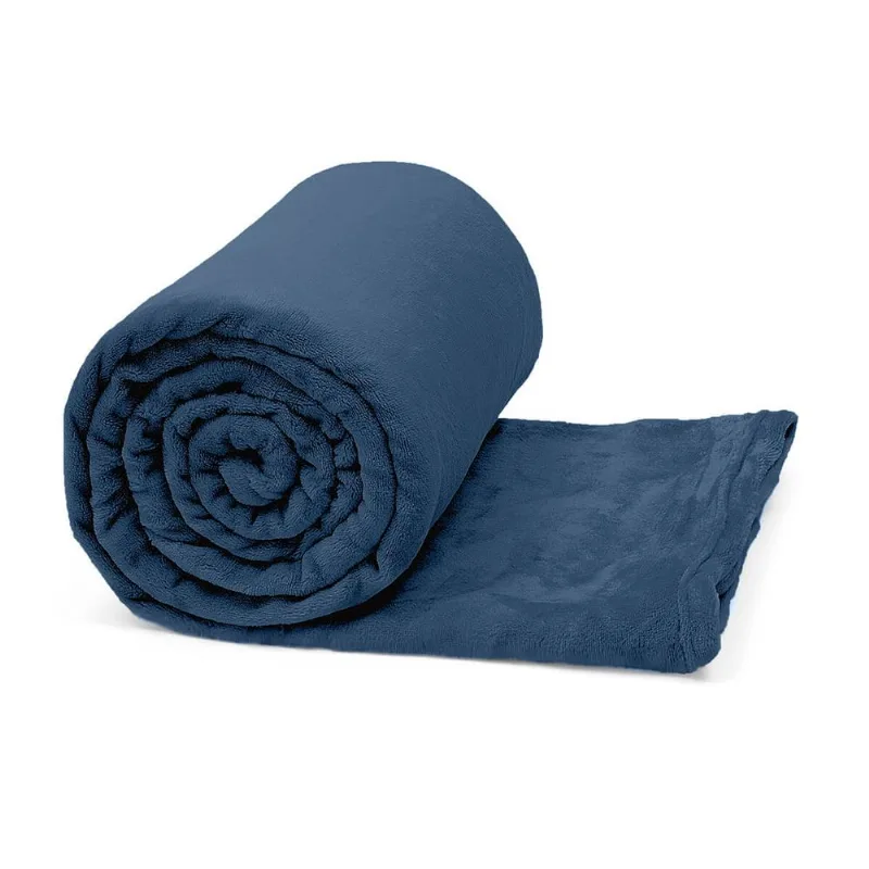 Manta Microfibra Flannel Confort Buettner King / Marinho