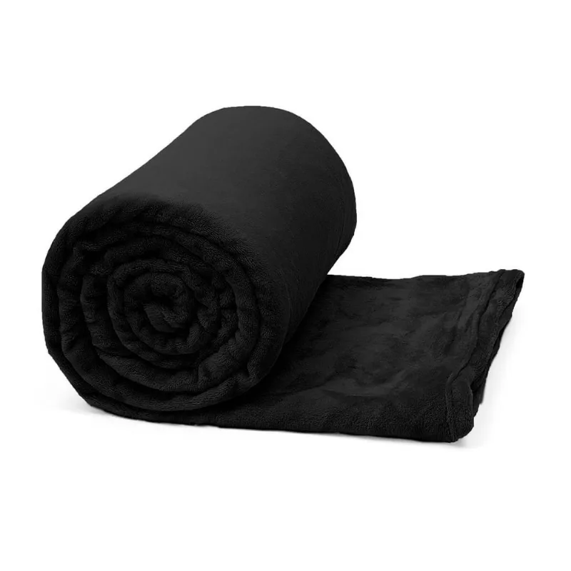 Manta Microfibra Flannel Confort Buettner King / Preto