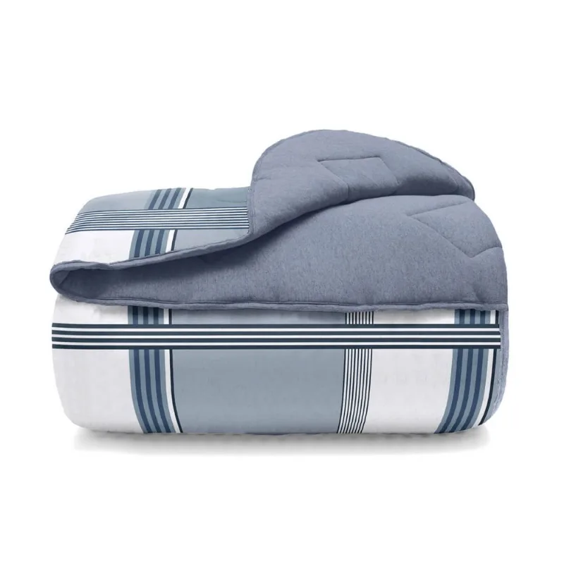 Cama Basic Estampado Oliver Malha Buettner Edredom | Solteiro | Azul