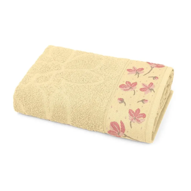 Toalha de Rosto 50cm x 70cm Urbana Lina Buettner Amarelo Manteiga
