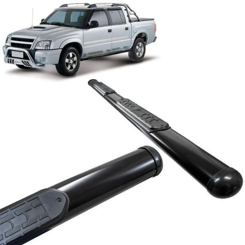 Estribo Lateral S10 Cd 1996 A 2011 Oval Preto Vf