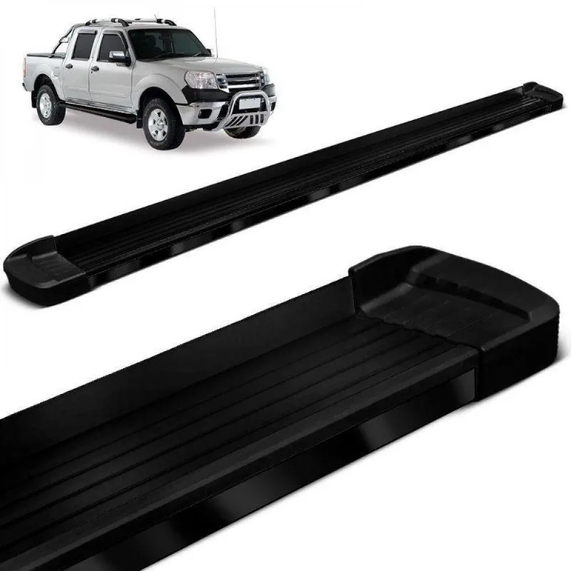 Estribo Lateral Ford Ranger 1998 A 2012 Aluminio Preto Bepo