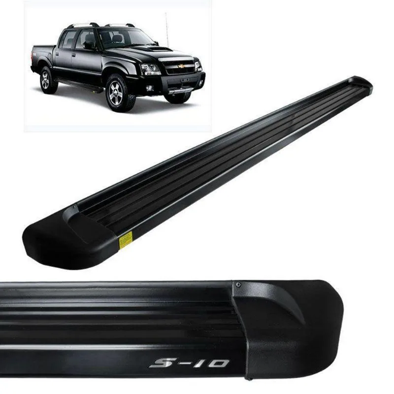 Estribo Lateral S10 1996 A 2011 Aluminio Preto Track