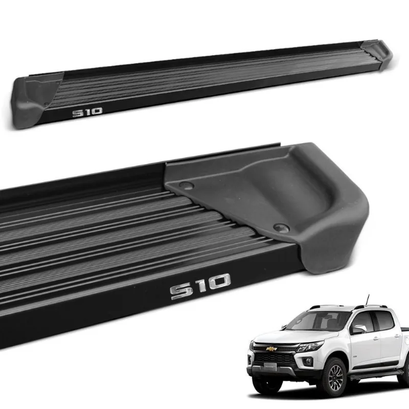 Estribo Lateral S10 Cd 2012 A 2024 Aluminio Preto A3