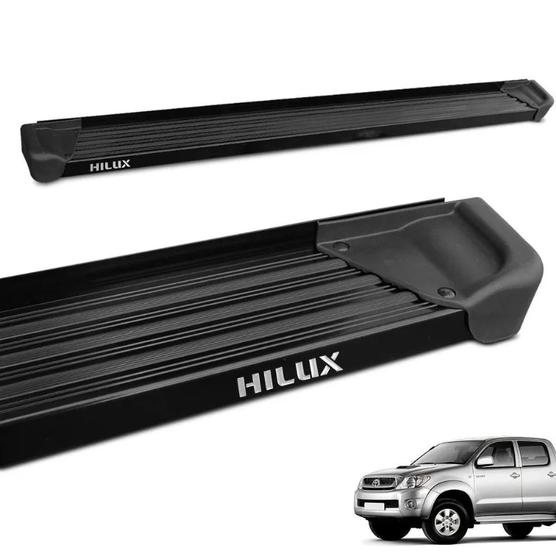 Estribo Lateral Hilux Cd 2005 A 2015 Aluminio Preto A3