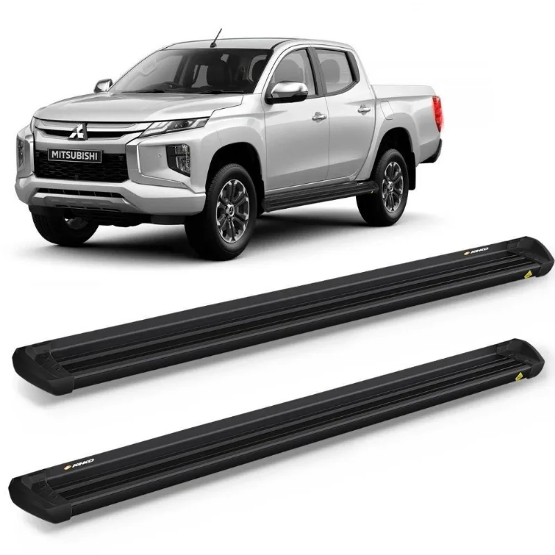 Estribo Lateral L200 Triton Sport 2017 A 2021 Aluminio Preto