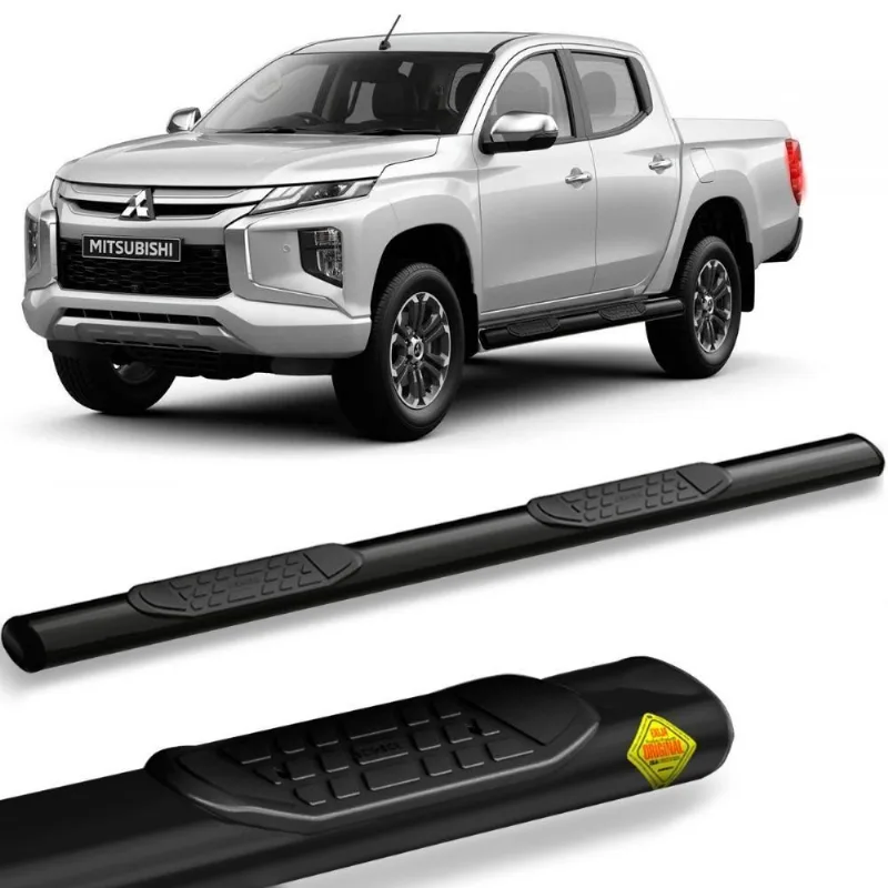 Estribo Lateral L200 Triton Sport 2017 A 2021 Oval Preto Keko