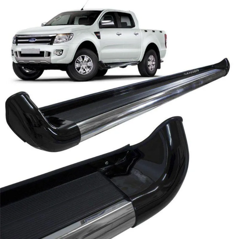 Estribo Lateral Ford Ranger 2013 A 2020 Preto Gales Personalizado