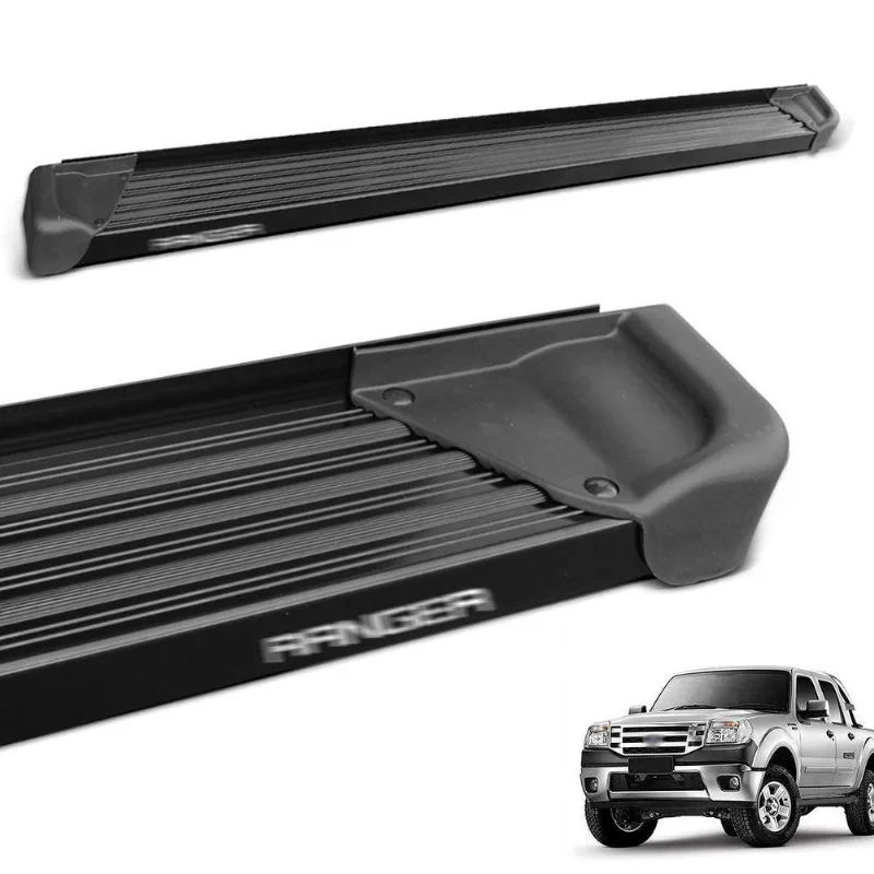 Estribo Lateral Ranger Cd 1998 A 2012 Aluminio Preto A3
