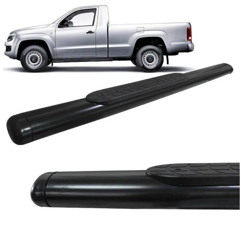 Estribo Lateral Amarok 2010 A 2021 Cabine Simples Oblongo Oval Preto