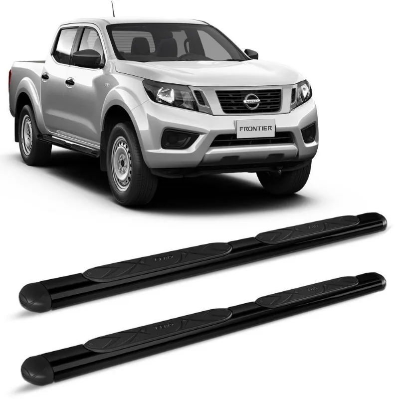 Estribo Lateral Oval Nissan Frontier 2017 A 2021 Preto Bepo