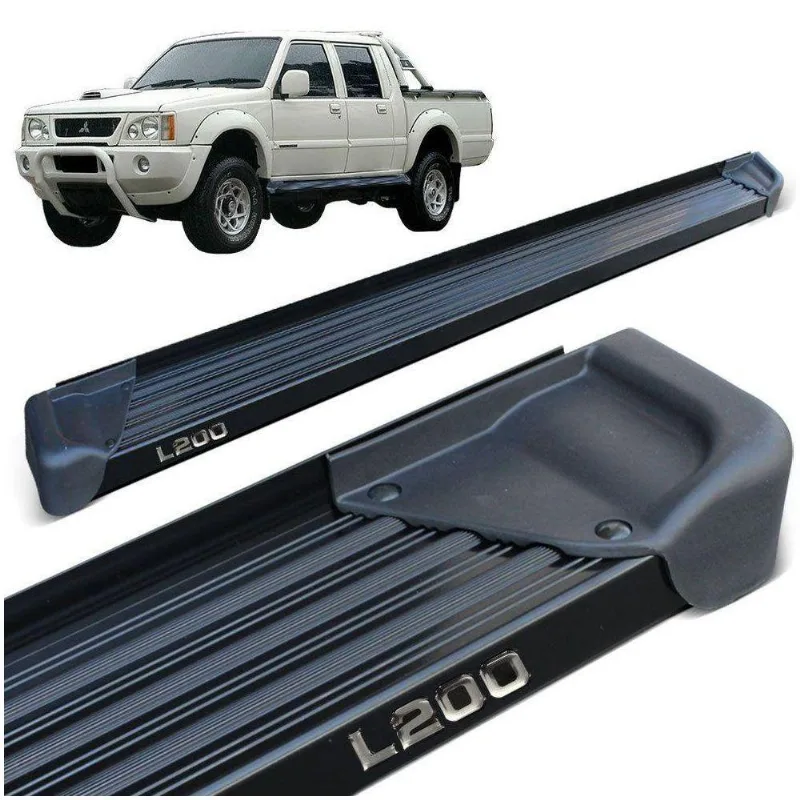 Estribo Lateral L200 Gl Gls 1999 A 2003 Aluminio Preto A3