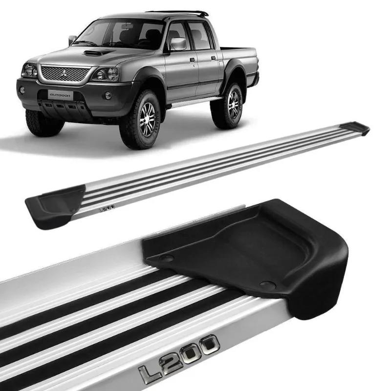 Estribo Lateral L200 Sport Outdoor 2004 A 2012 Aluminio Natural A1