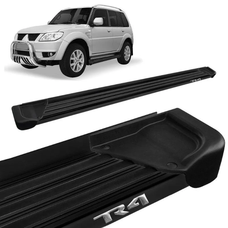 Estribo Lateral Pajero Tr4 2002 A 2015 Aluminio Preto A1