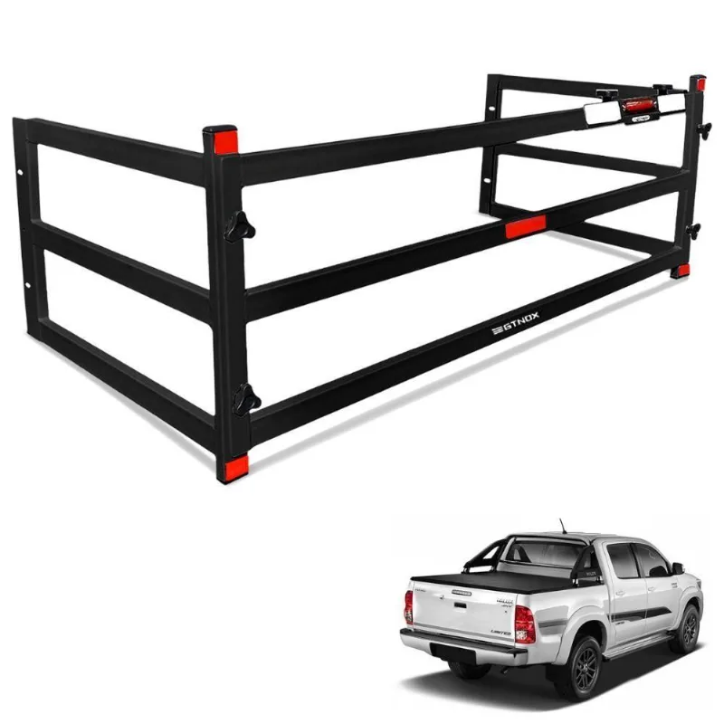 Extensor De Caçamba Hilux 2005 A 2015 Divisor Ed Preto Gtnox