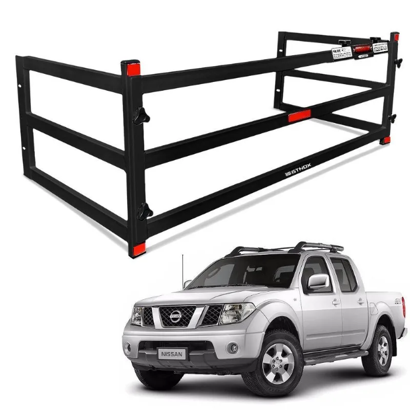 Extensor De Caçamba Frontier 2008 A 2016 Divisor Cargas Preto Ed - Gtnox