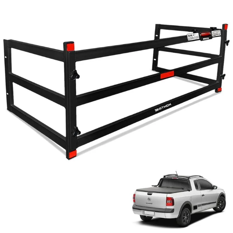 Extensor De Caçamba Saveiro 2010 A 2024 Divisor Ed Preto Gtnox