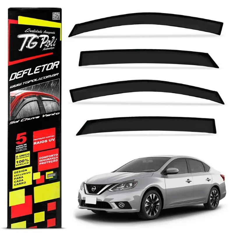 Calha De Chuva Defletor Sentra 2014 A 2020 Acrilico Tgpoli