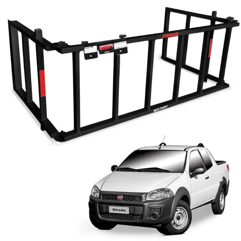 Extensor De Caçamba Strada 2014 A 2019 Rampa Reforçado Preto 350kg