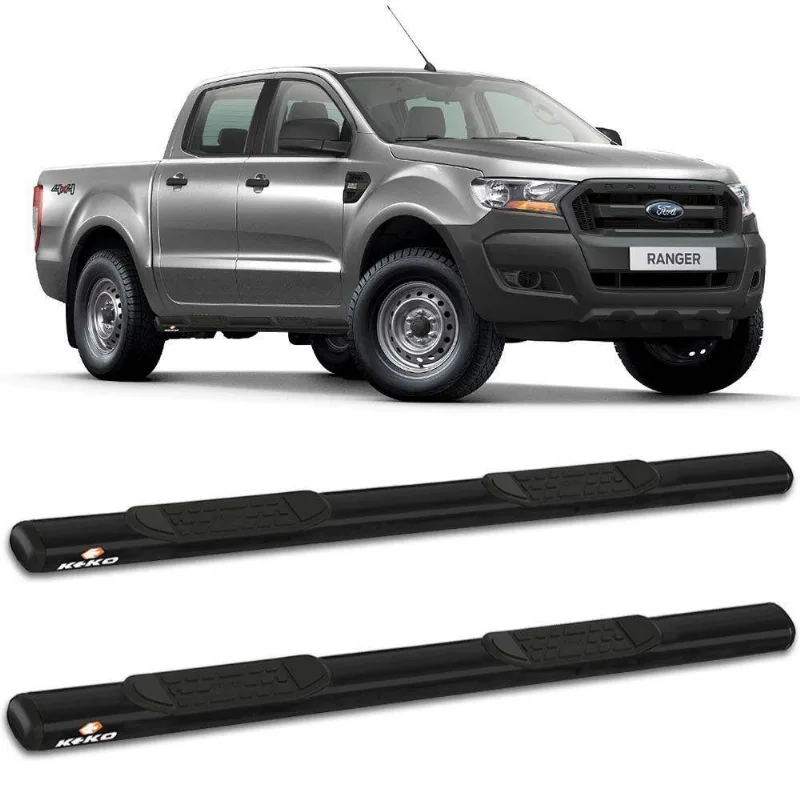 Estribo Lateral Ranger 2013 A 2021 Oblongo Preto Keko K1