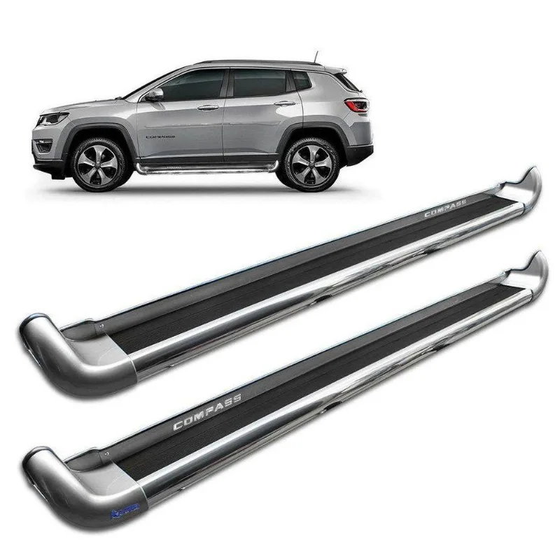 Estribo Lateral Jeep Compass 2017 A 2019 Prata Melfi Personal