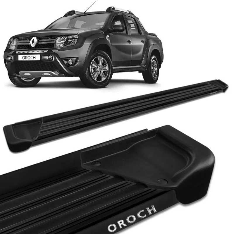 Estribo Lateral Oroch 2016 A 2019 Aluminio Preto A1