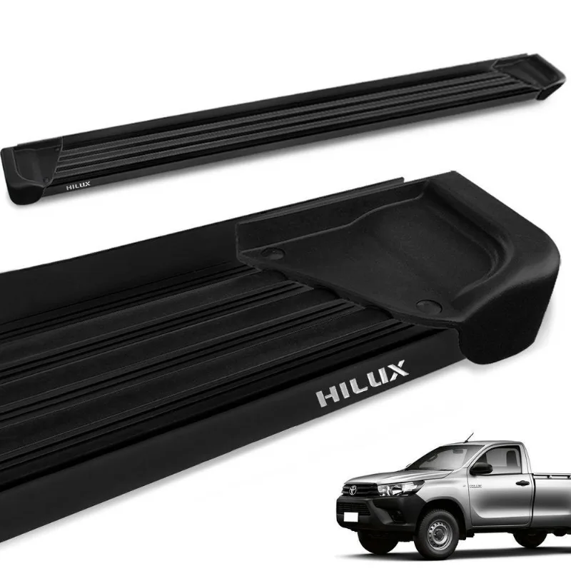 Estribo Lateral Hilux Cs 2016 A 2023 Aluminio Preto A1
