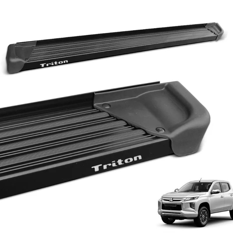 Estribo Lateral L200 Triton Sport 2017 a 2025 Aluminio Preto A3
