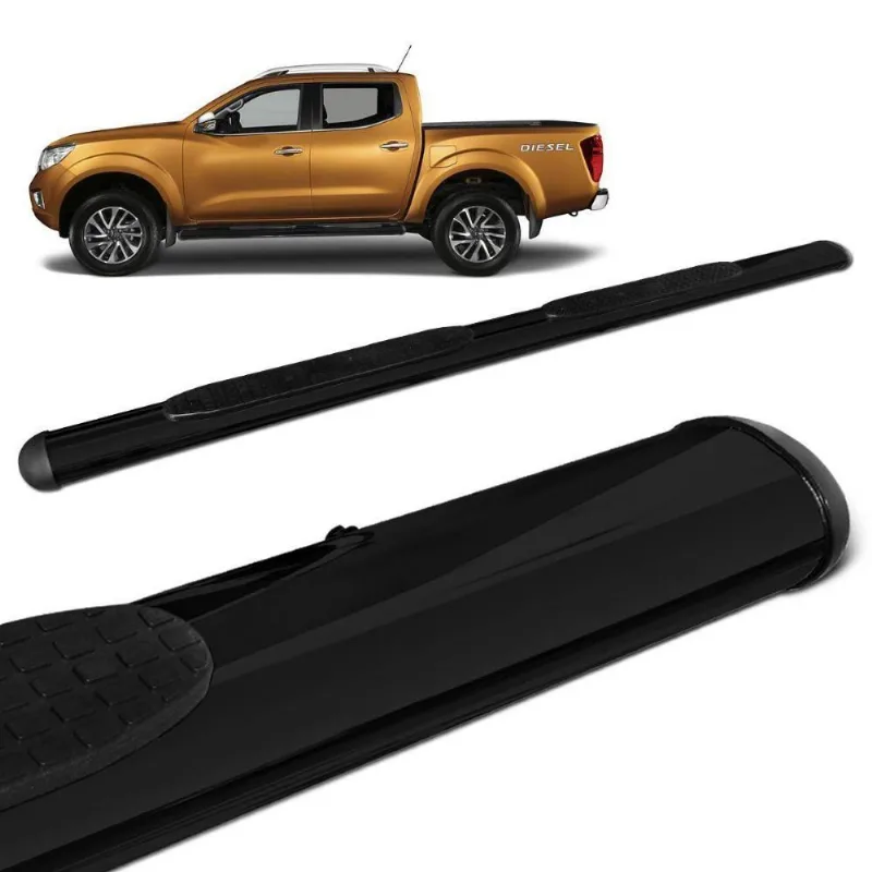 Estribo Lateral Frontier 2017 A 2021 Oblongo Oval Preto