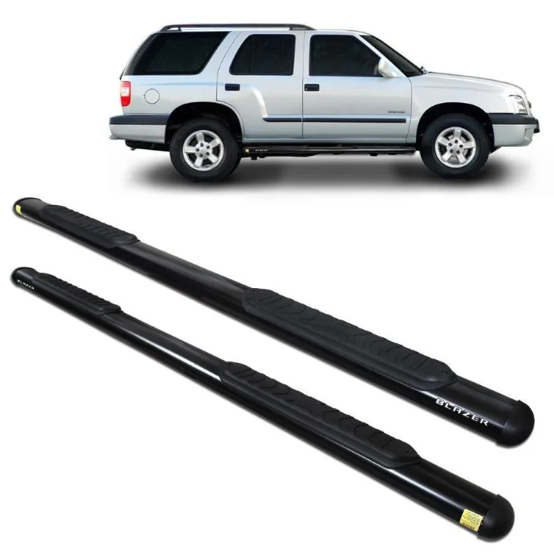 Estribo Lateral Blazer 2001 A 2011 Oblongo Oval Preto Track