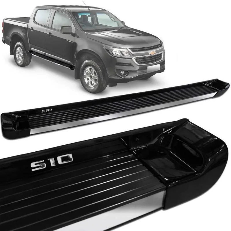 Estribo Lateral S10 Cd 2012 A 2021 Preto Personalizado