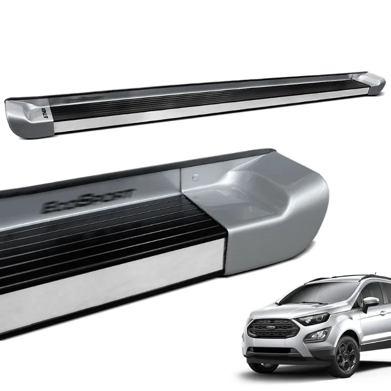 Estribo Lateral Ecosport 2013 a 2021 Prata Dublin Personalizado
