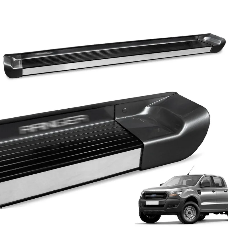 Estribo Lateral Ranger CD 2013 a 2026 Cinza Moscou Personalizado