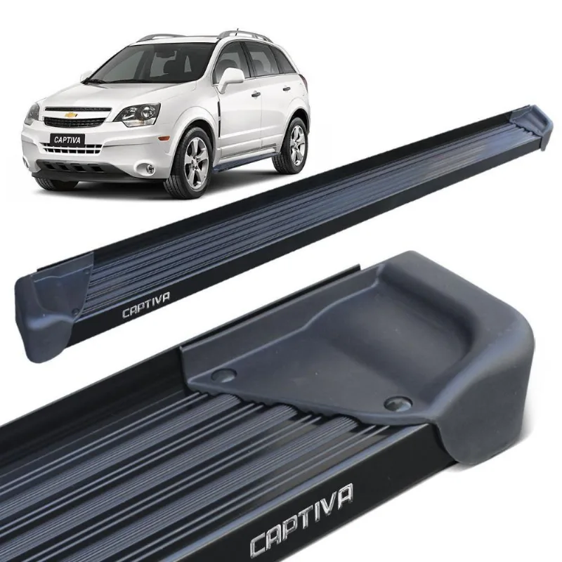 Estribo Lateral Captiva 2008 A 2017 Aluminio Preto A3