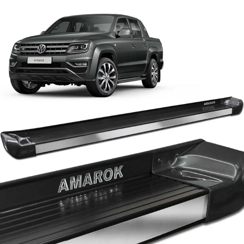 Estribo Lateral Amarok Cd 2010 A 2021 Cinza Indium Personalizado