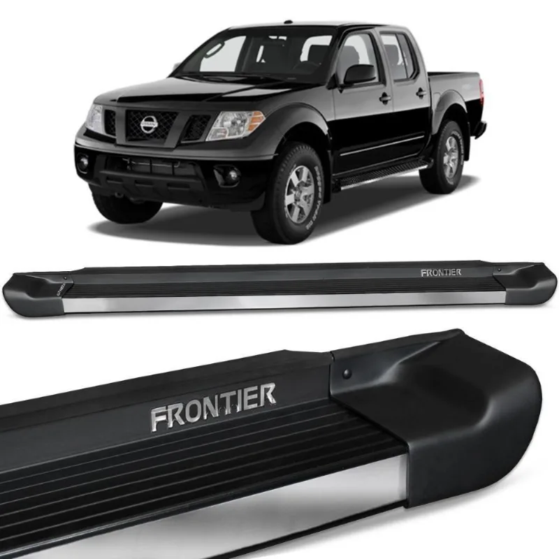 Estribo Lateral Frontier 2008 A 2016 Preto Fosco Personalizado - Gtnox