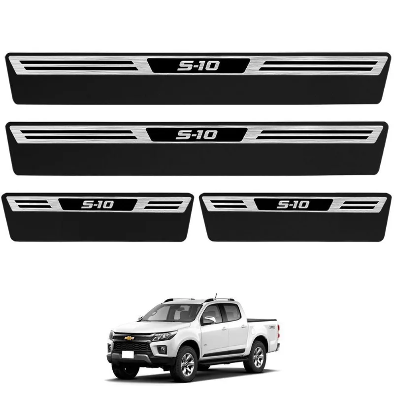 Jogo De Soleira Premium S10 2012 A 2025 Escovada 4 Portas