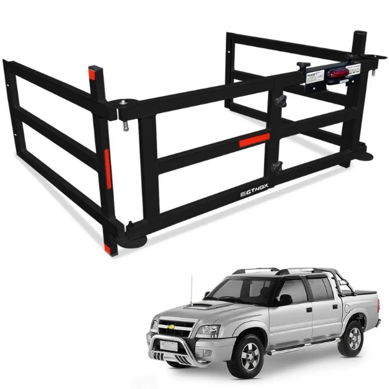 Extensor De Caçamba S10 2001 A 2011 Divisor Dobravel Edd Preto - Gtnox