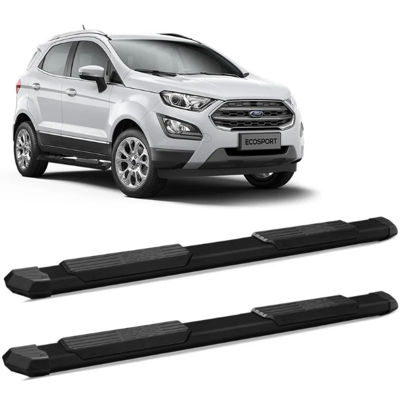 Estribo Lateral Ecosport 2013 A 2021 Extreme Alumínio Preto Ck