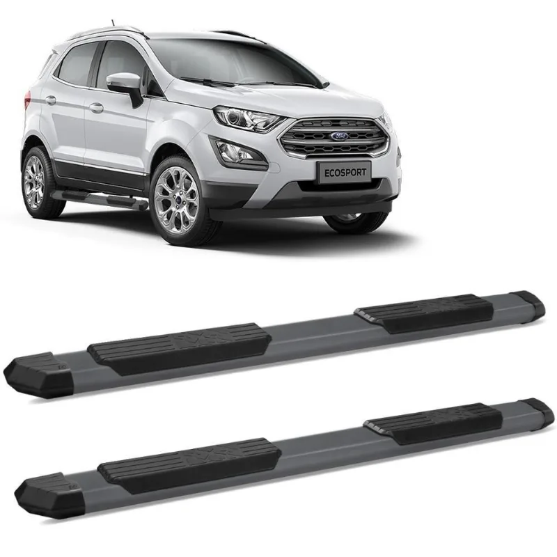 Estribo Lateral Ecosport 2013 A 2021 Extreme Alumínio Cinza Grafite Ck