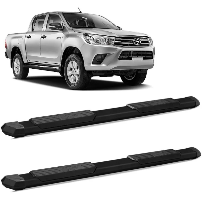 Estribo Lateral Hilux 2016 A 2021 Extreme Alumínio Preto Ck