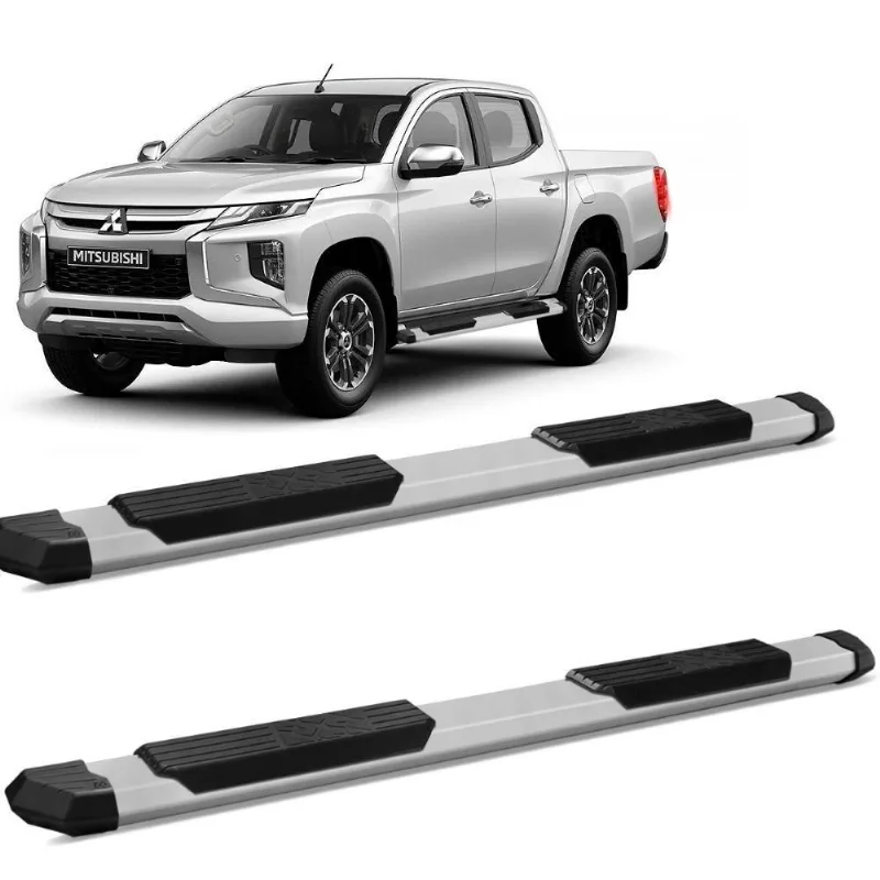 Estribo Lateral L200 Triton Sport 2017 A 2021 Extreme Alumínio Prata Ck