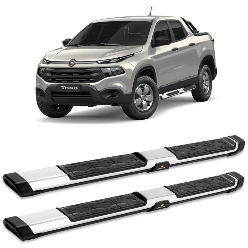 Estribo Lateral Fiat Toro 2016 A 2021 Alumínio Cromado Keko My Road