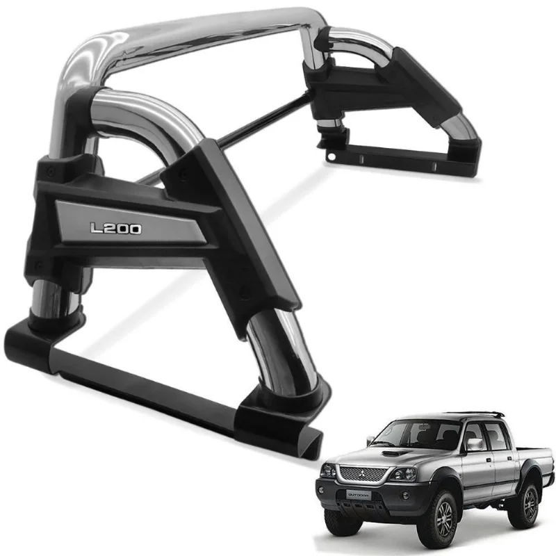 Santo Antonio L200 Sport Outdoor 2004 A 2012 Max Cromado Com Barra