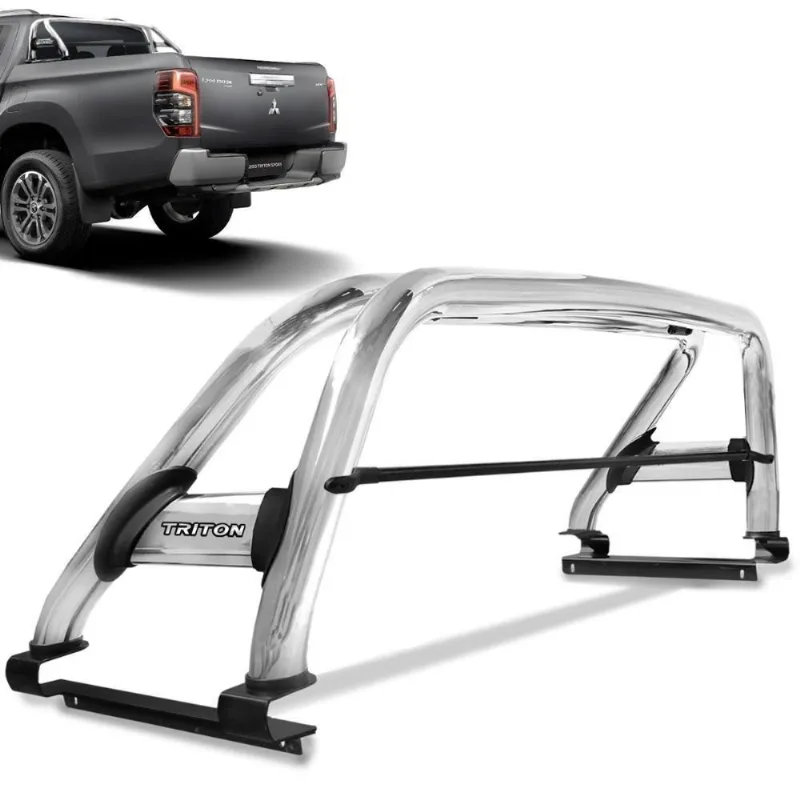 Santo Antonio L200 Triton Sport 2017 A 2022 Duplo Cromado Com Barra