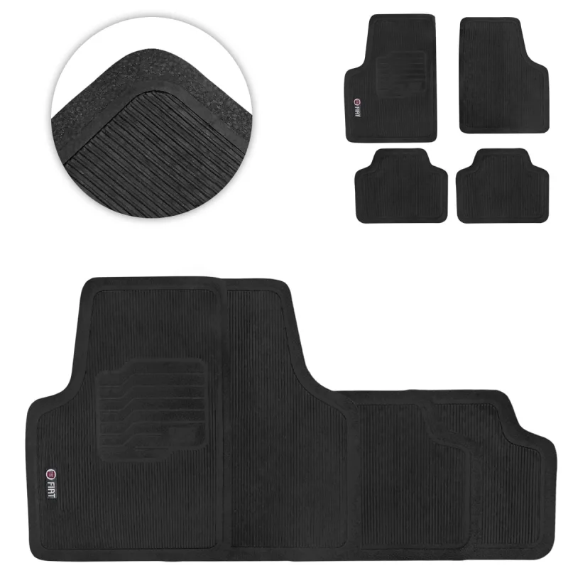 Tapete de Borracha PVC Universal Fiat Preto 4 Peças - Ecotap - Automotivo